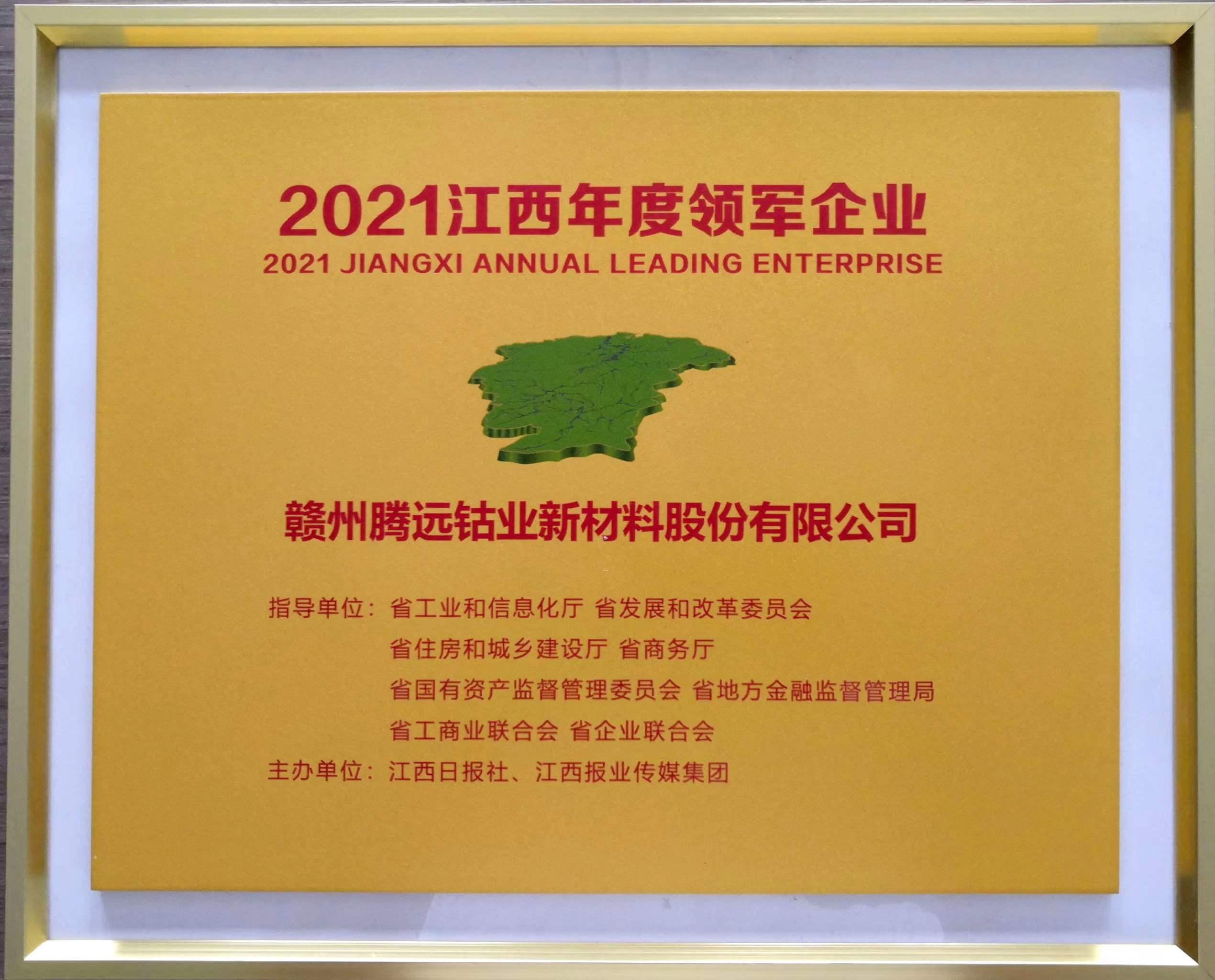 喜讯！腾远钴业荣获“2021江西年度领军企业”